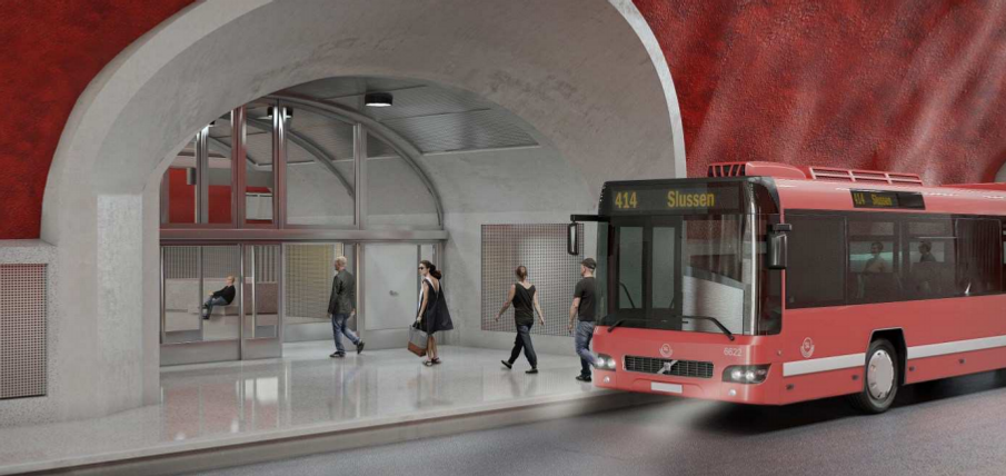 Bussterminal ankomstplatser