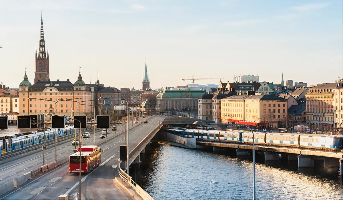 Vy över centralbron från Södermalm