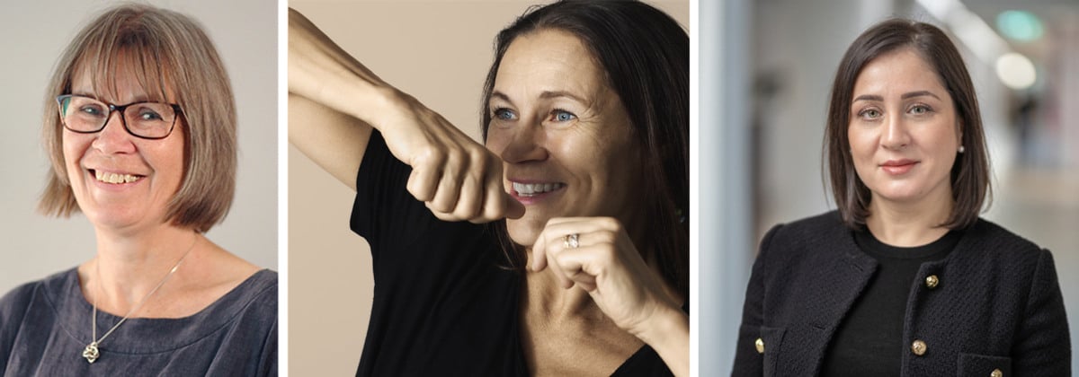 Från vänster: Maija Segle Konstenius, Åsa N. Åström och Broula Barnohro Oussi