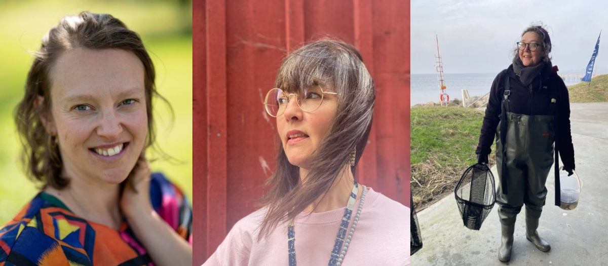 Tre portr&auml;ttbilder p&aring; rad: Emelia, Pia och Eileen.