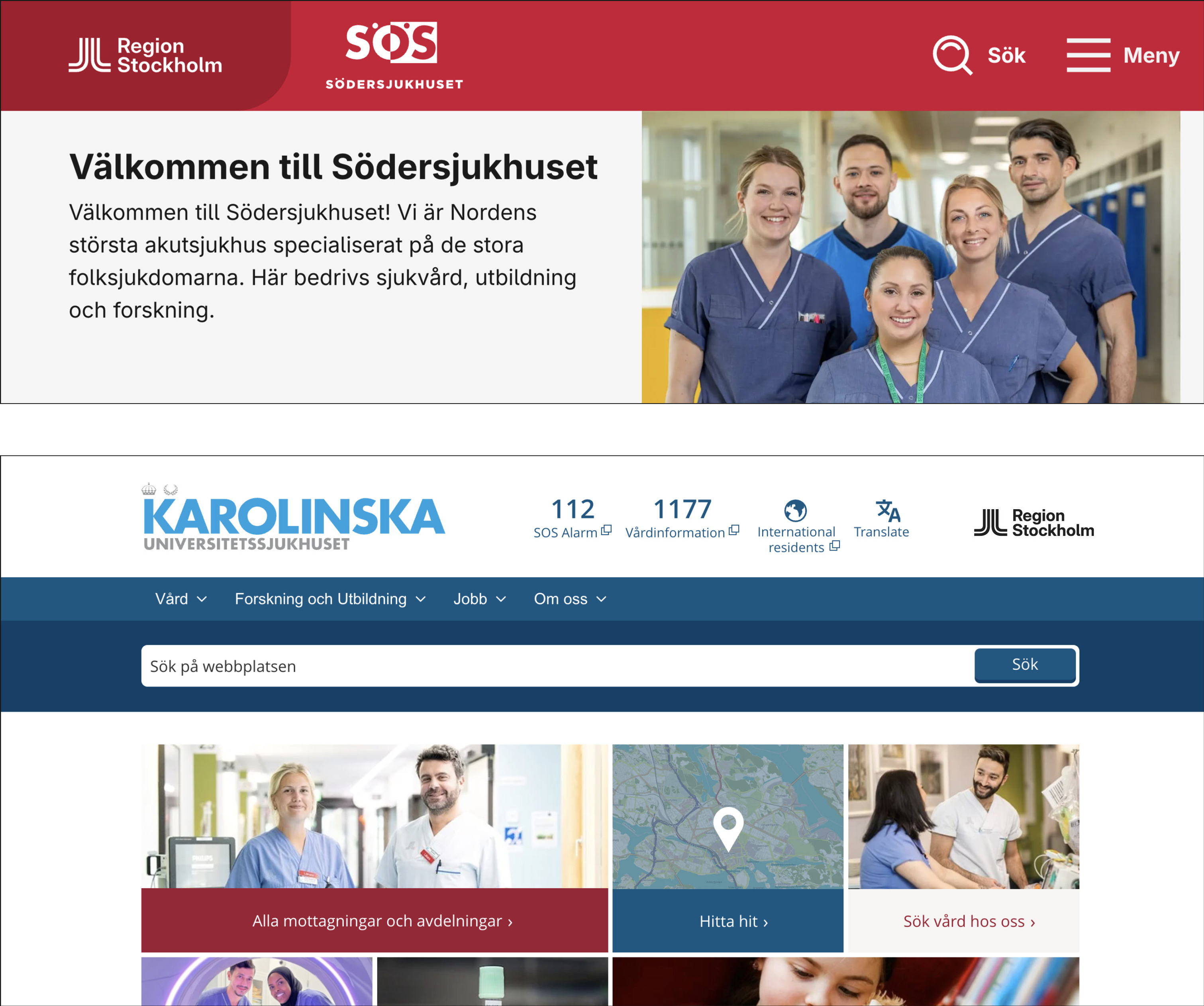 En webbsida f&ouml;r en l&auml;karmottagning.