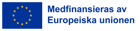 EU-flaggan tillsammans med texten Medfinansieras av Europeiska unionen