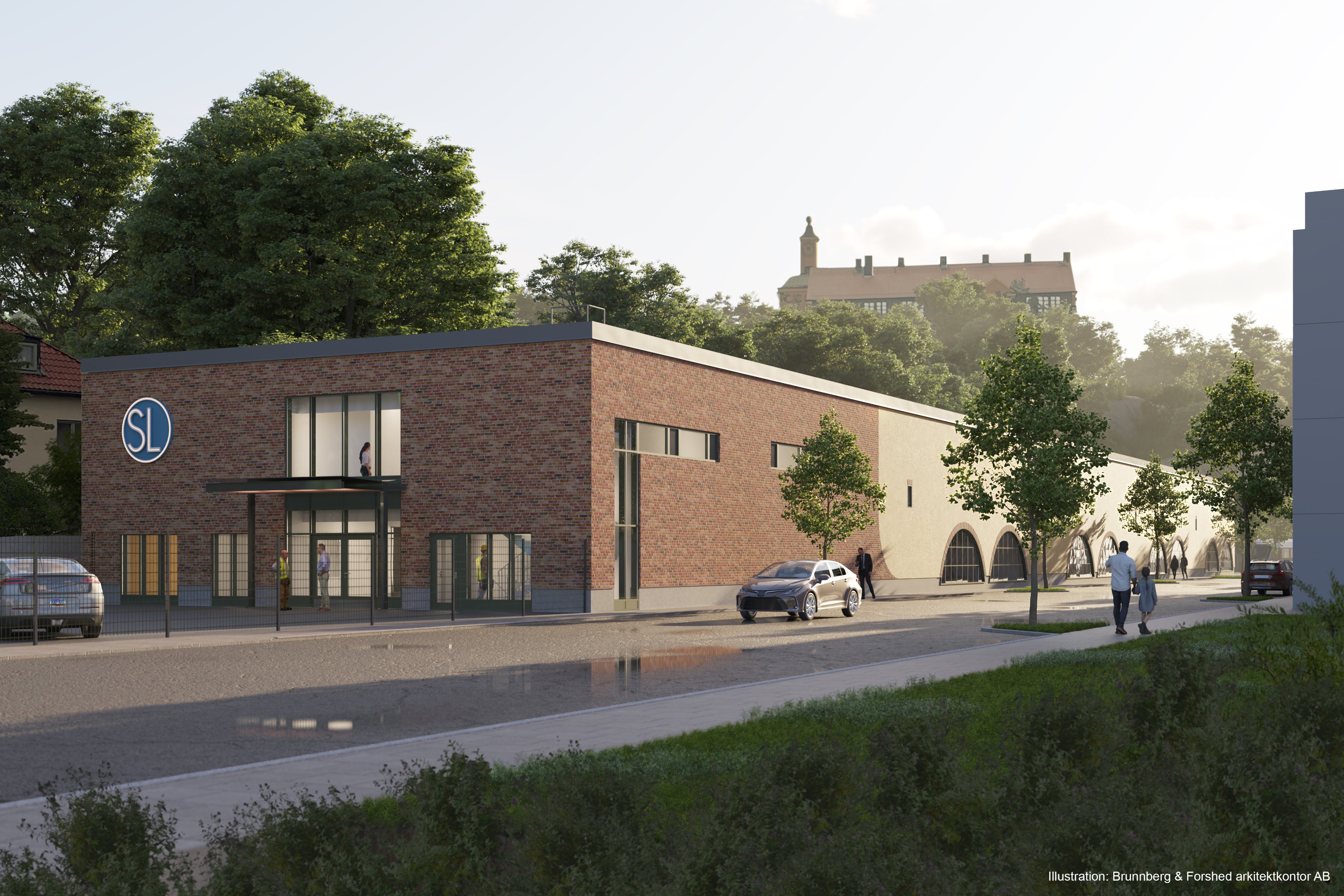 Visionsbild av nya Brommadepån