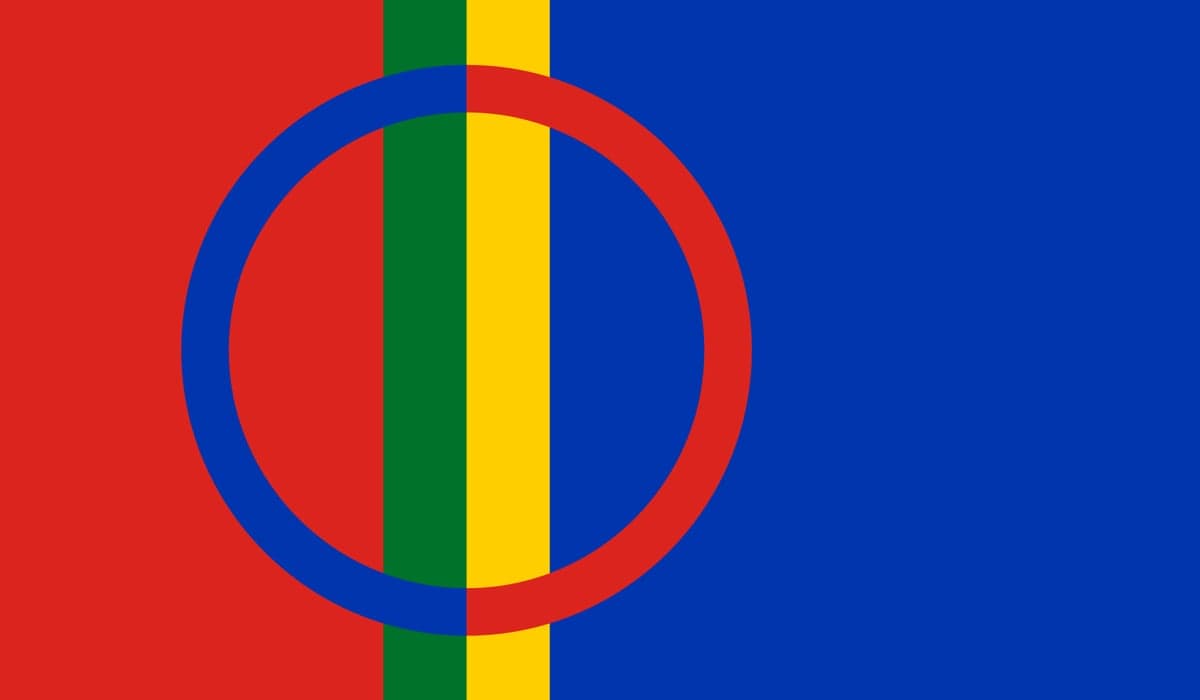 Grafisk bild av Samiska flaggan