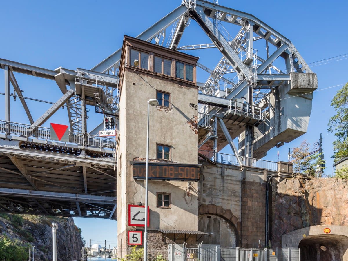 Bild under Norra Danviksbron, innan renoveringen påbörjades.