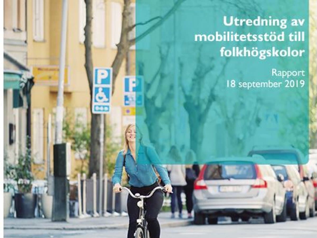 Omslagsbild rapporten om mobilitetsstöd till folkhögskolor.