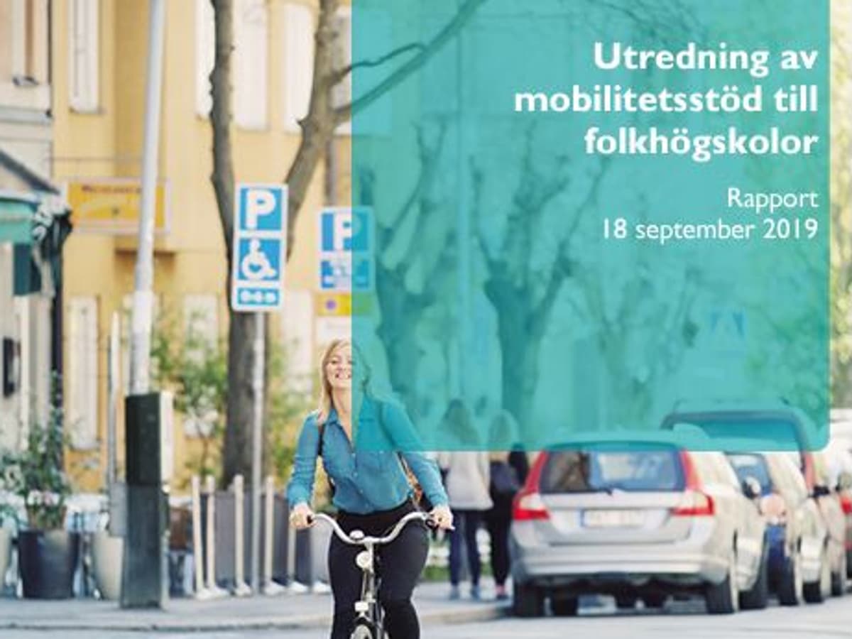 Omslagsbild rapporten om mobilitetsstöd till folkhögskolor.