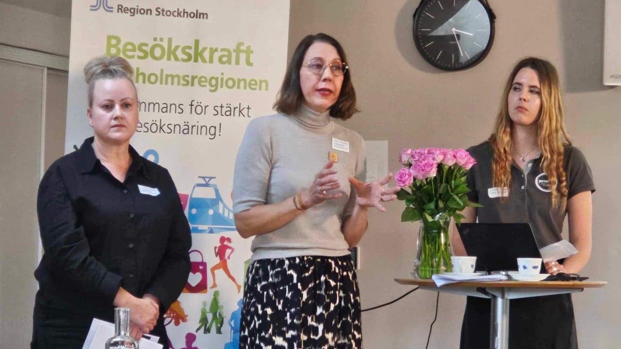 Tre kvinnor föreläser 