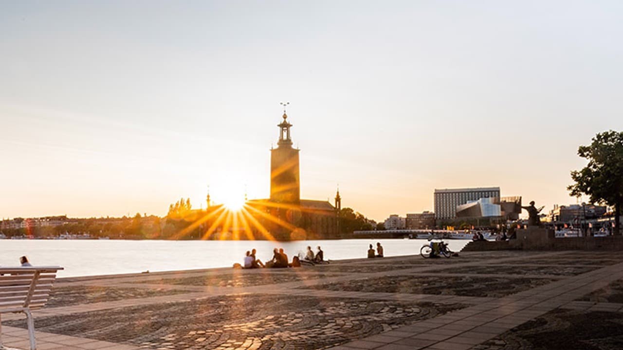 Solnedgång över Stockholm