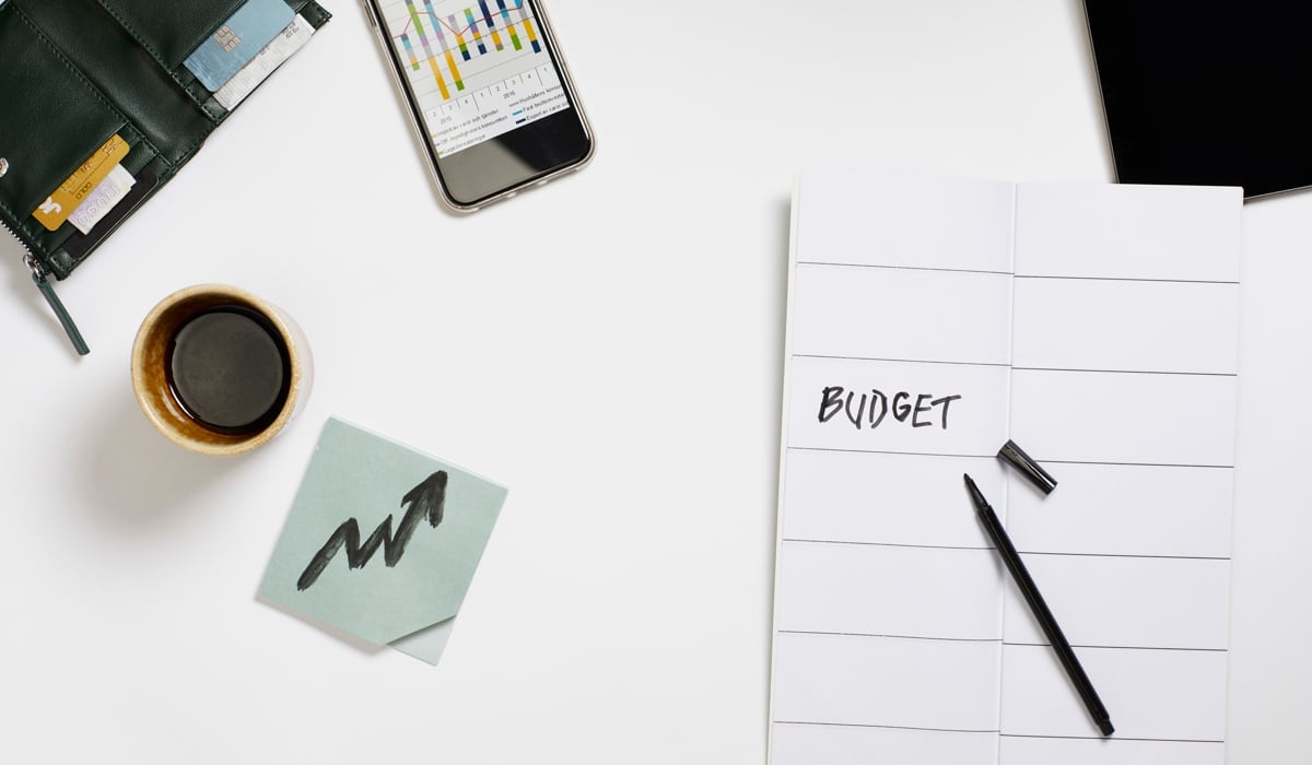 A paper with the text budget