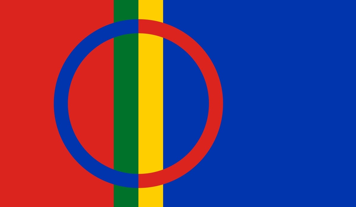 Grafisk bild av Samiska flaggan