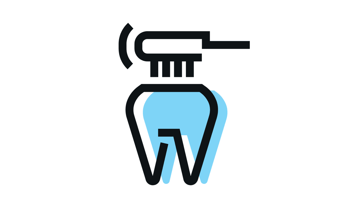 En tandborste med en tandkräm på.