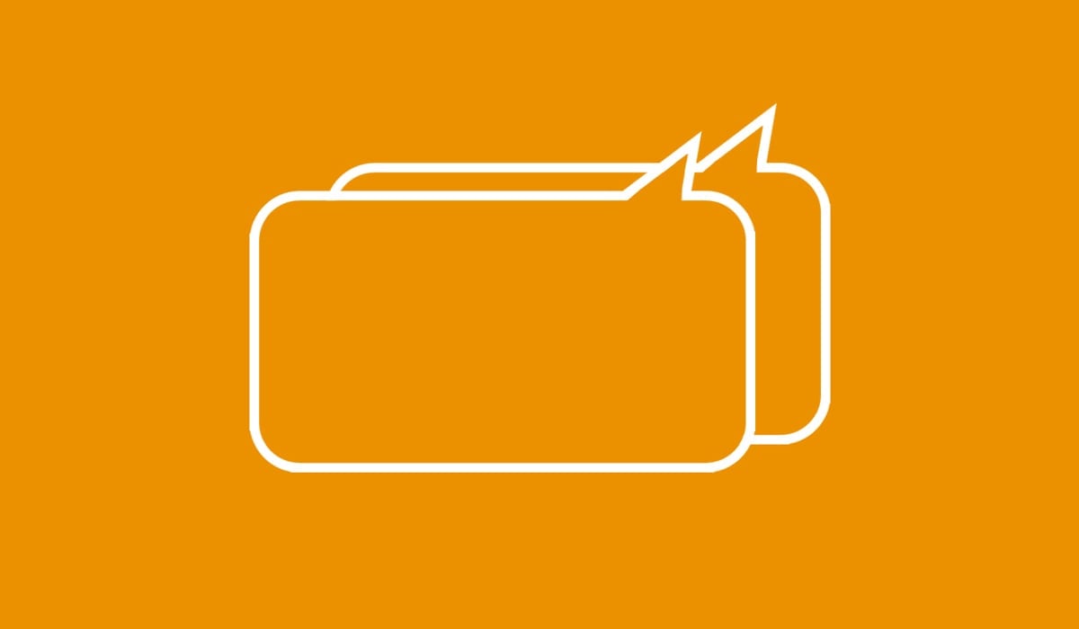 illustration av två pratbubblor