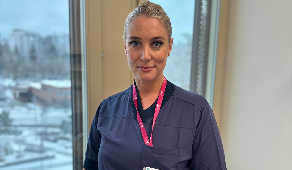 Bild på Sarah Hellberg, operationssjuksköterska på Danderyds sjukhus.