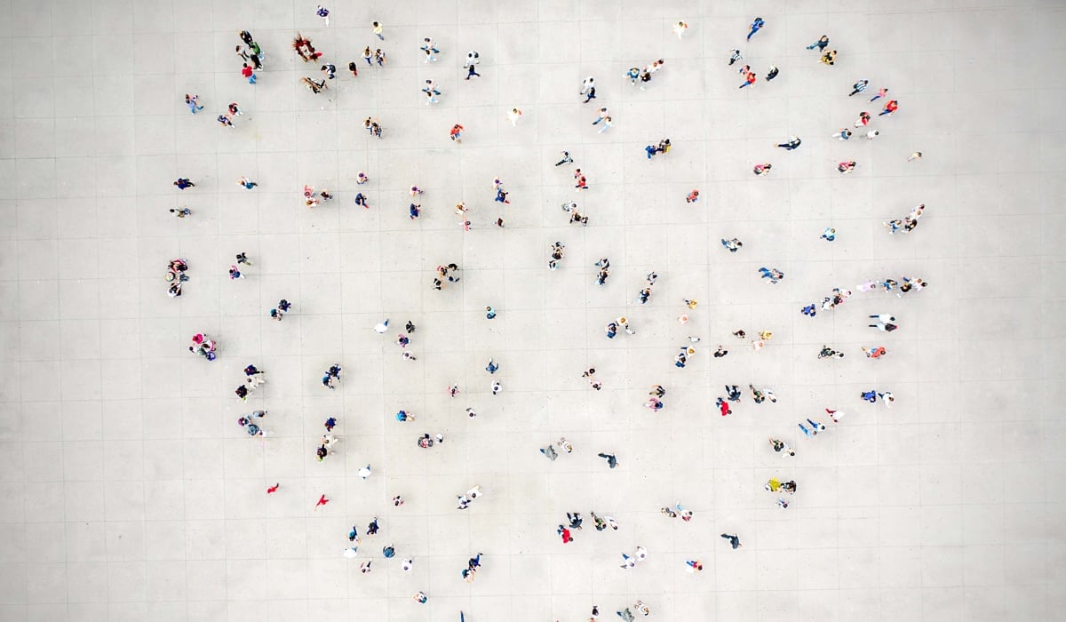 Hjärtformation med människor