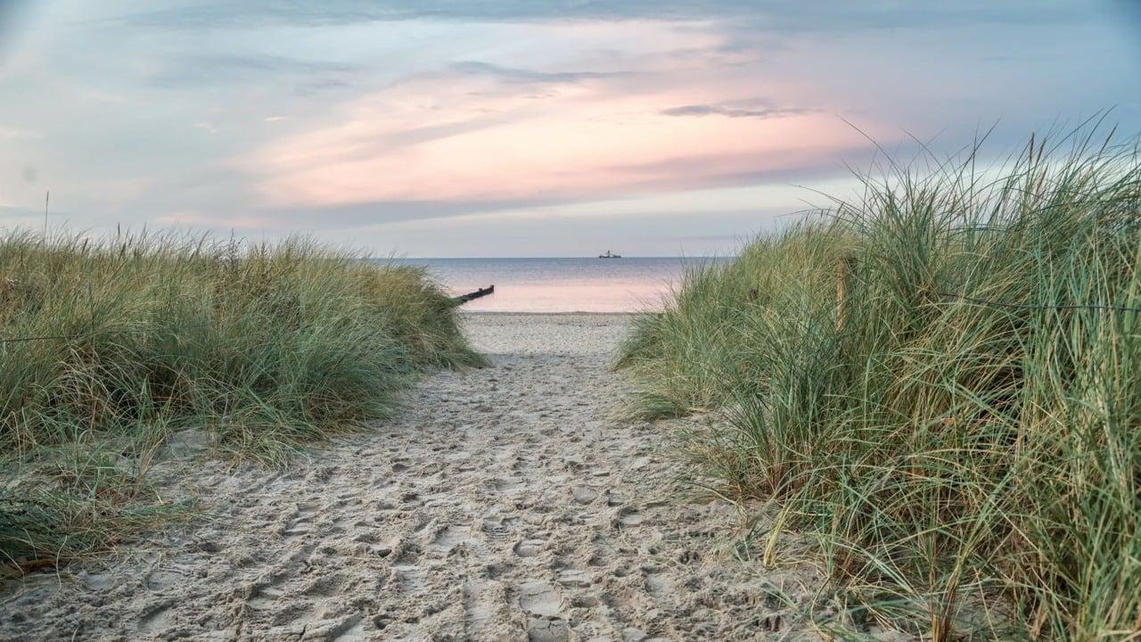 Bild på strand vid Östersjön