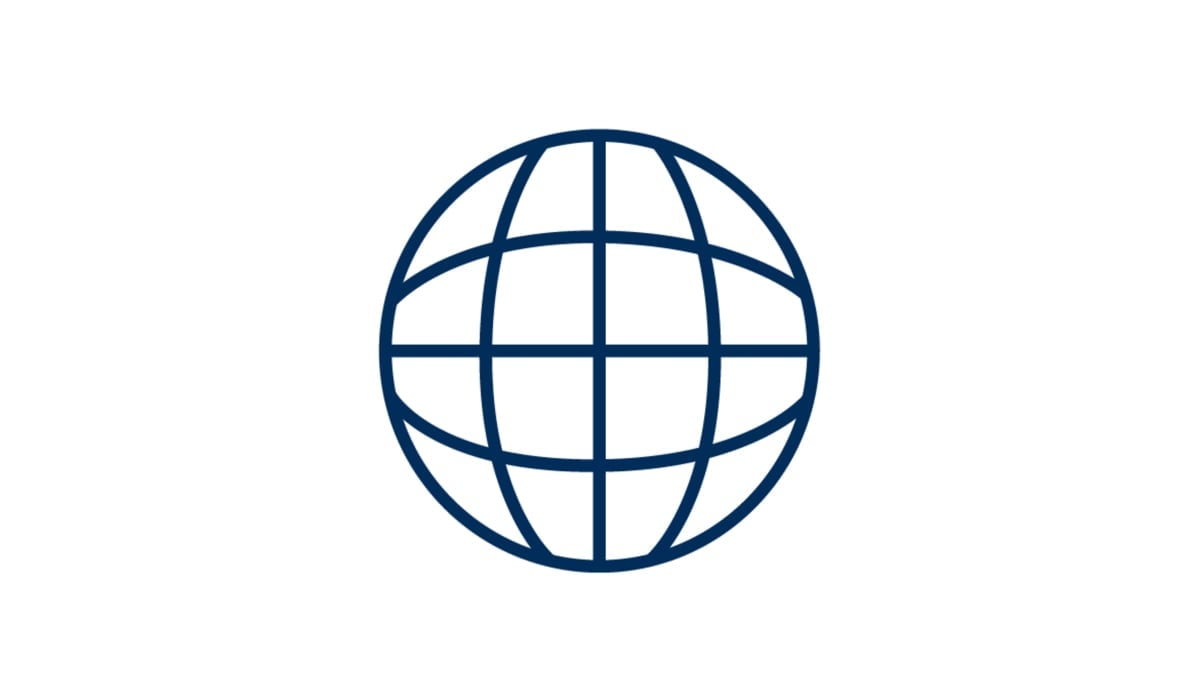 Bild på innovationsprocessen  med symboler för varje steg. På denna bild finns en symbol med en jordglob.