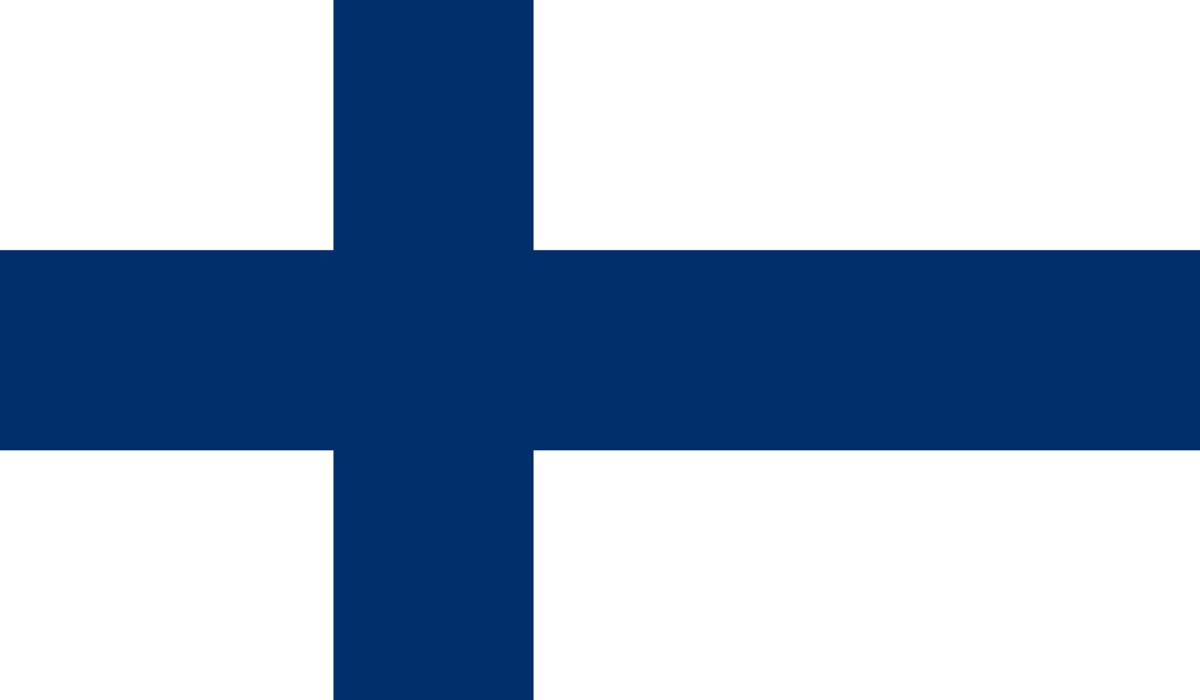 Grafisk bild av Finlands flagga