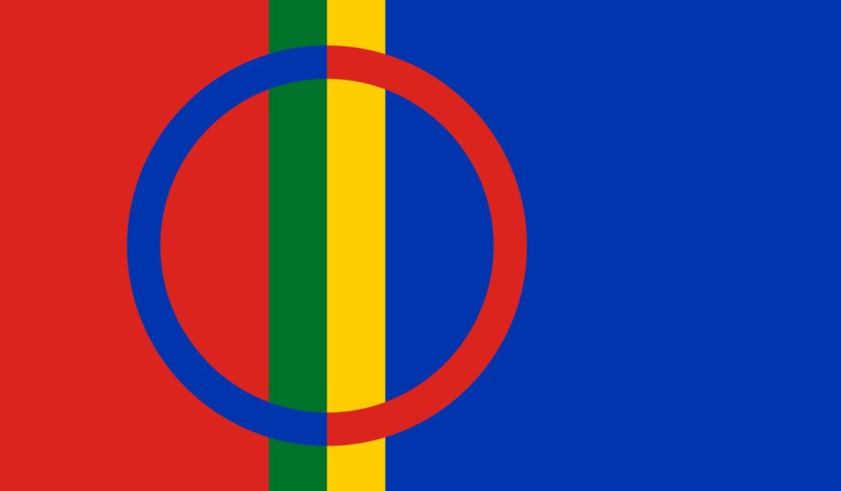 Grafisk bild av Samiska flaggan