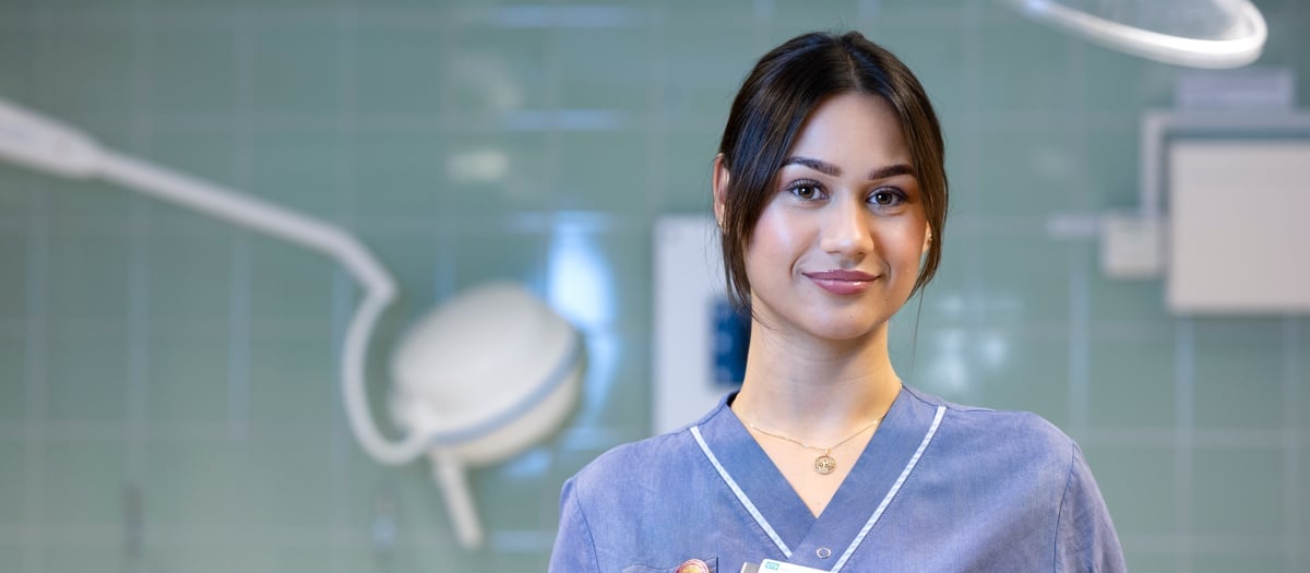 Porträttbild av Sandra Klintmark Gomez, på Danderyds sjukhus