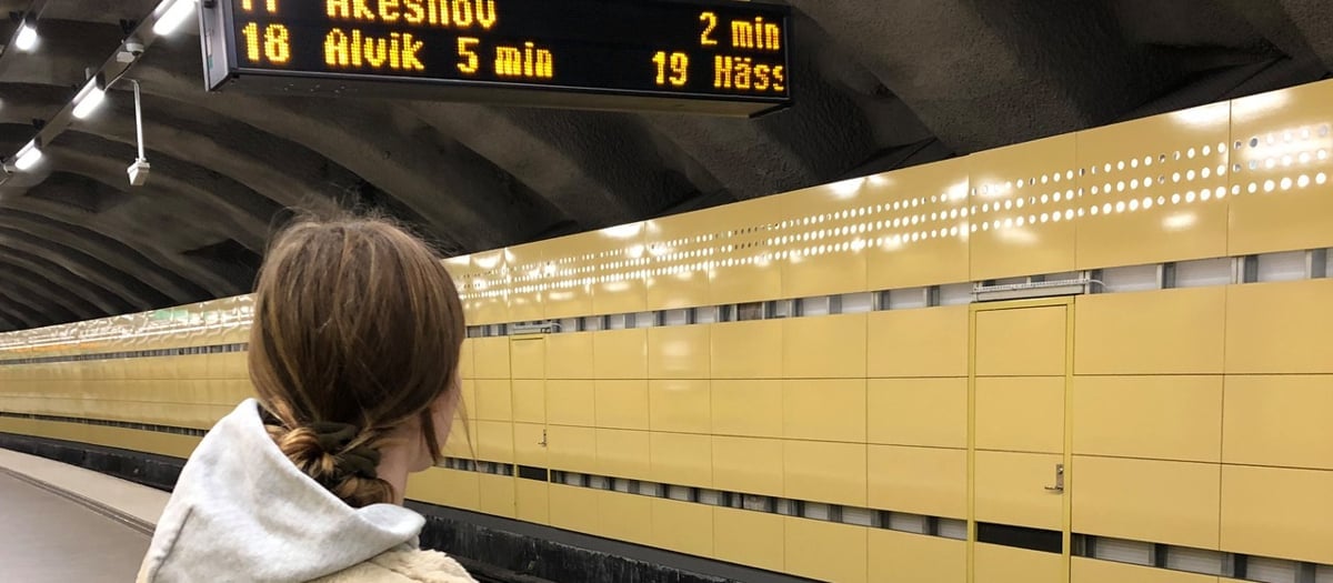 Resenär på Fridhemsplans station
