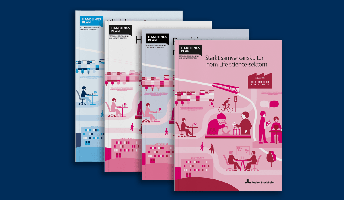 Foto på framsidorna på handlingsplanerna.