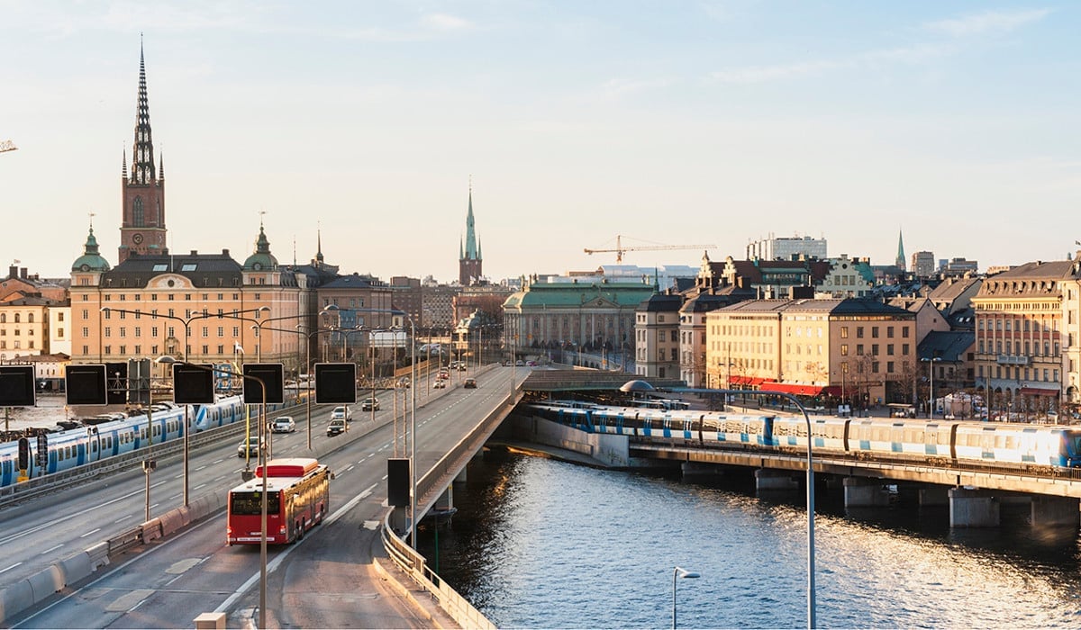 Vy över centralbron från Södermalm