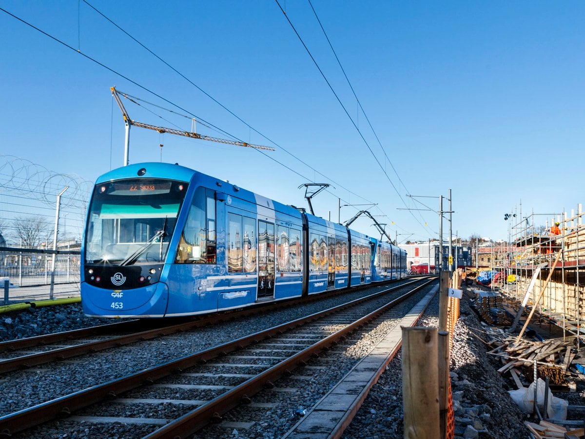 Tvärbanan vid norra Ulvsunda. Foto: Mikael Ullén