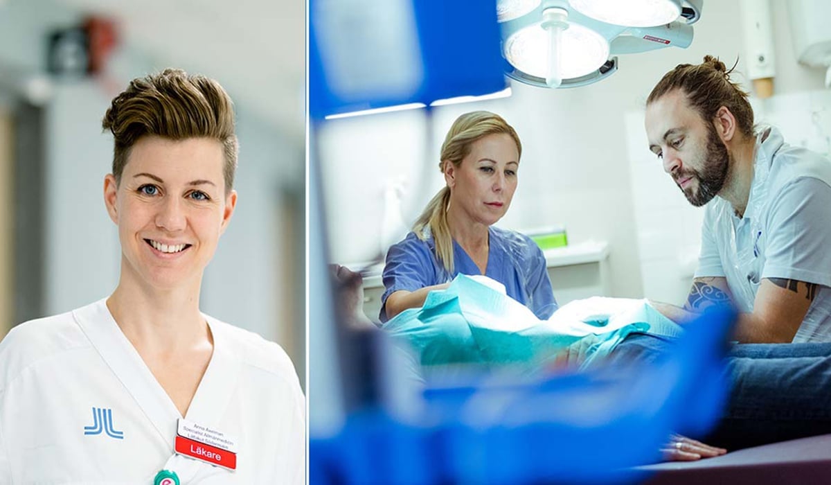 Bild på sjukvårdsmedarbetare inom Stockholms läns sjukvårdsområde.