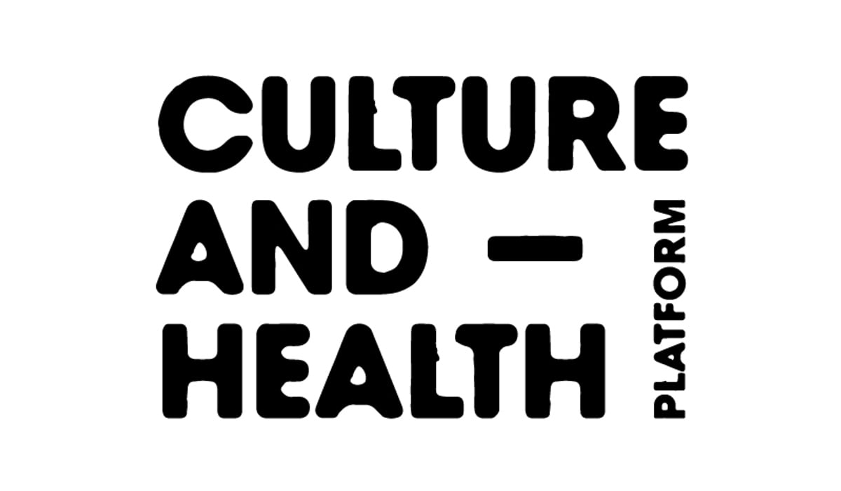 Logotyp EU-projektet Culture and Health Platform i svart