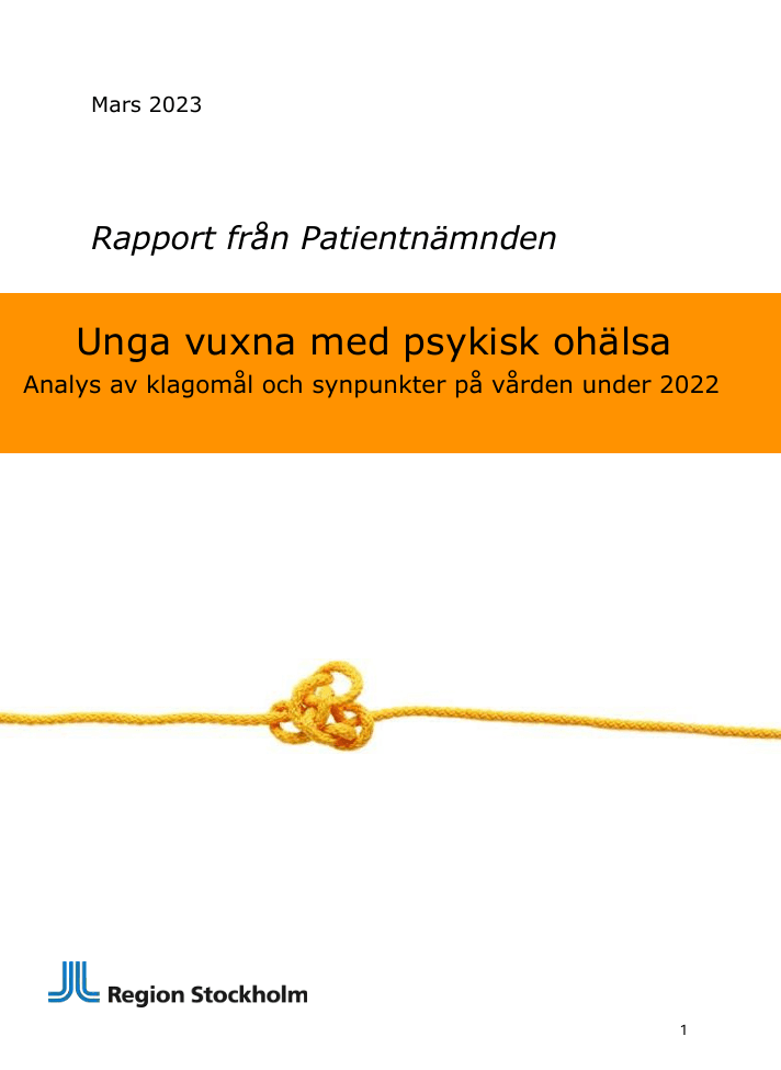 Unga vuxna med psykisk ohälsa 2022