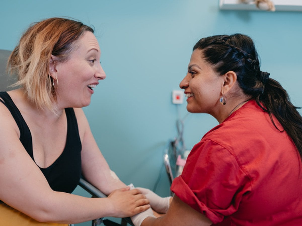 En person i vårdsituation