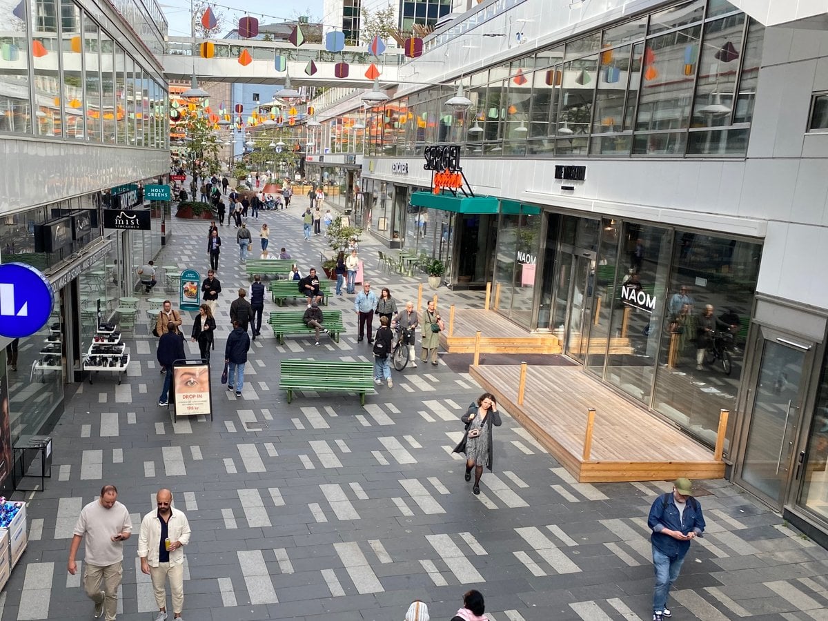 Shoppinggata i Stockholms city