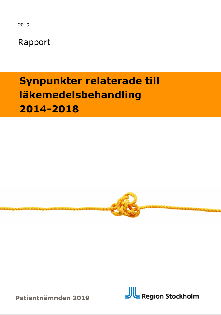 Synpunkter relaterade till läkemedelsbehandling 2014-2018
