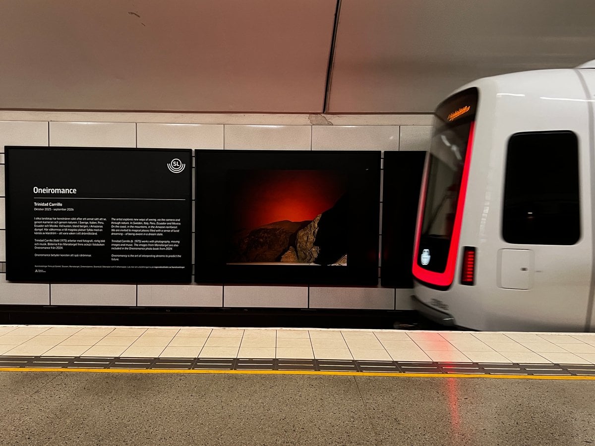 Fotografier Mariatorgets tunnelbanestation.