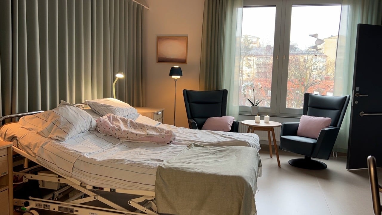 Bild på samvårdsrum på BB St Göran