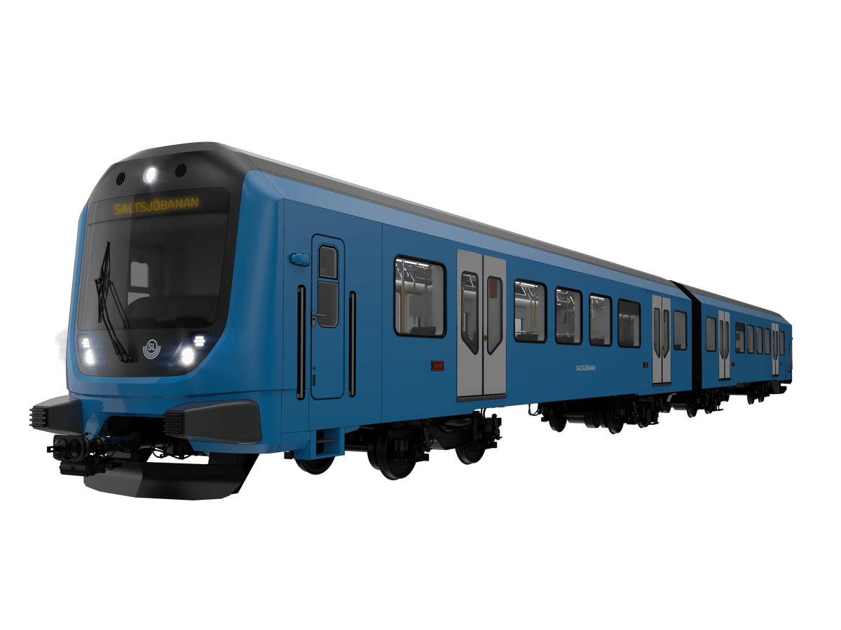 Konceptbild på Saltsjöbanans nya fordon X25