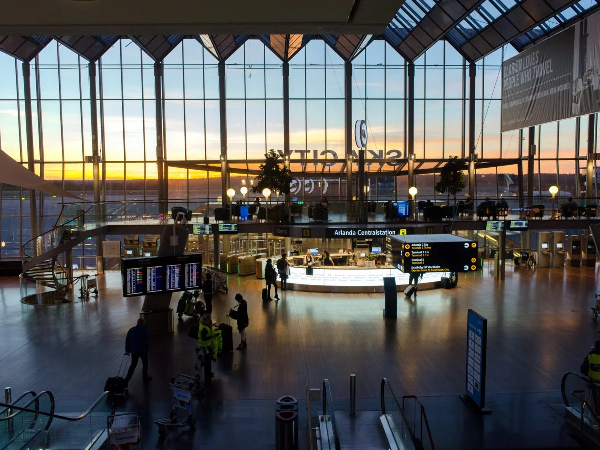 Resenärer på Arlanda