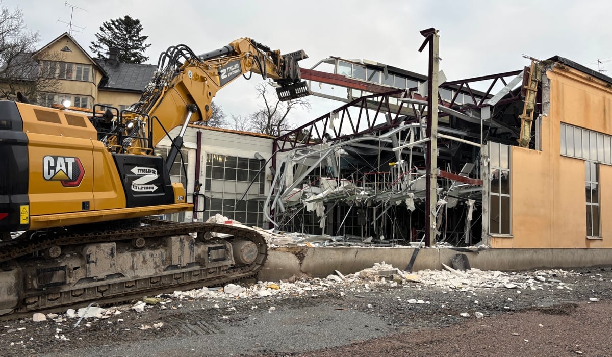 Rivning verkstadsbyggnad Brommadepån
