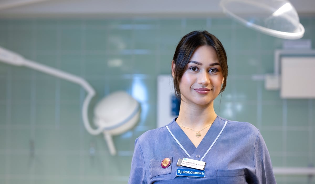 Porträttbild av Sandra Klintmark Gomez, på Danderyds sjukhus